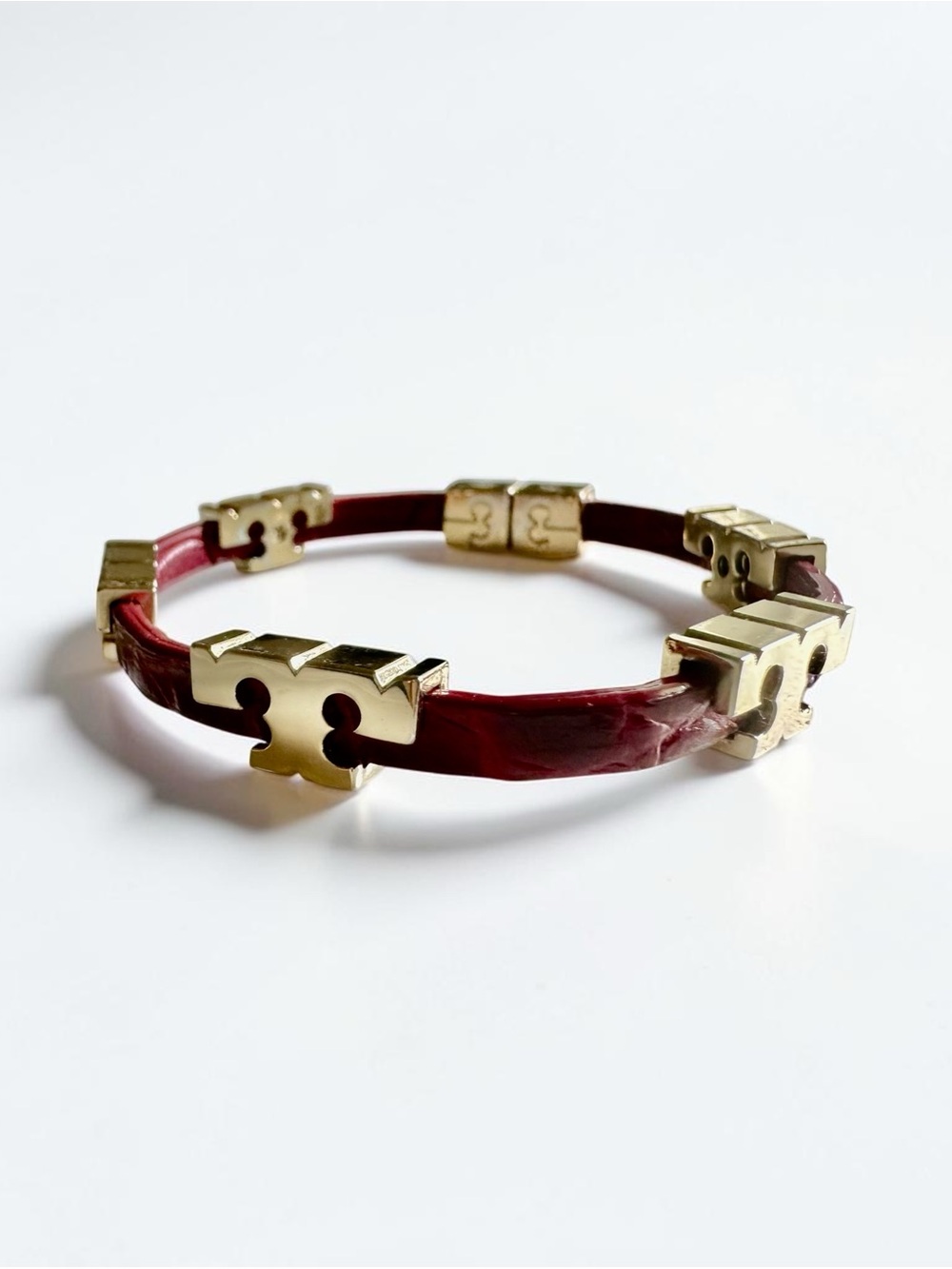 Tory Burch Miller Leather Stud Studded Bracelet